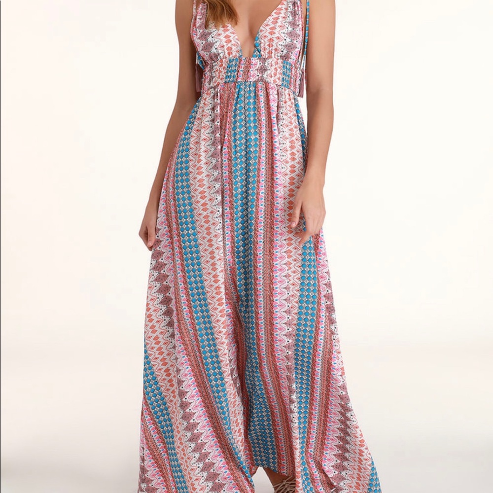 Maxin' Relaxin' Multi Print Maxi Dress